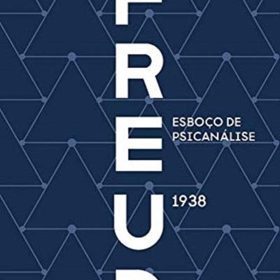 Capa de livro azul com texto branco FREUD, Sigmund, Esboço de Psicanálise, 1938