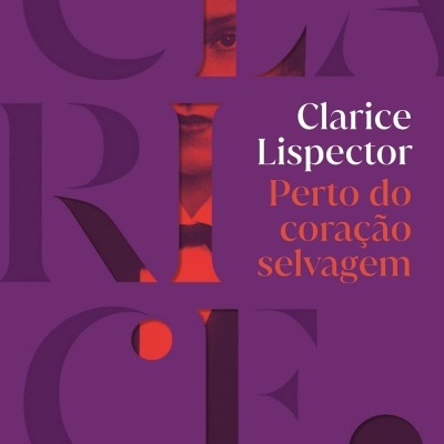 Capa de livro Roxa com texto e rosto vermelho