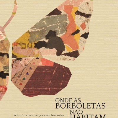 Capa de livro com título Onde as Borboletas Não Habitam e ilustração abstrata colorida