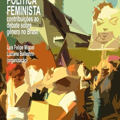 Capa de livro com título em letras brancas e ilustração abstrata colorida