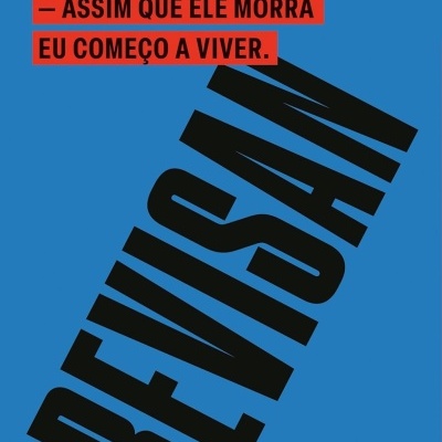 Capa de livro azul com texto a vermelho e preto e código de barras