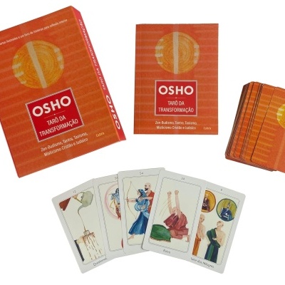 Conjunto de Tarot OSHO TARÔ DA TRANSFORMAÇÃO com caixa, guia e cartas ilustradas