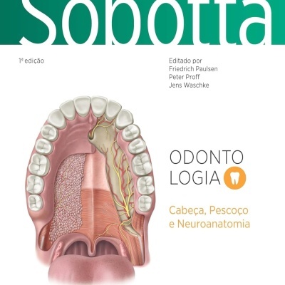 Capa de livro Sobotta Atlas de Anatomia Odontologia com ilustração da boca humana