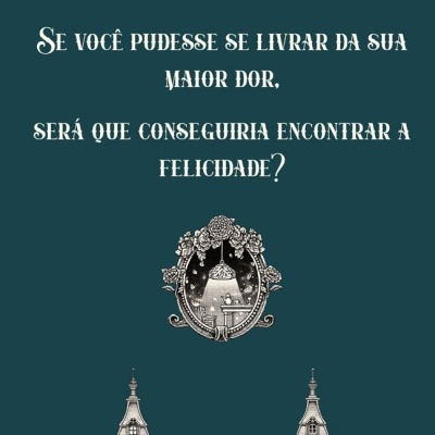 Capa de livro azul-esverdeada com texto em branco, ilustrações decorativas, código de barras e URL