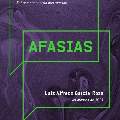 Capa do livro Afasias de Luiz Alfredo Garcia-Roza em roxo e verde