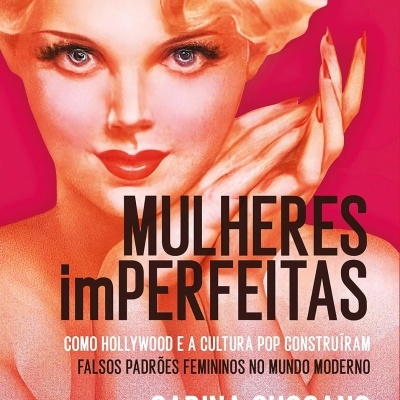 Capa de livro com mulher loira ilustrada e texto editorial em português