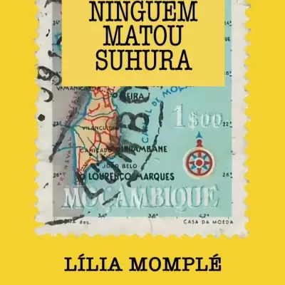 Capa de livro com selo postal e título NINGUÉM MATOU SUHURA.