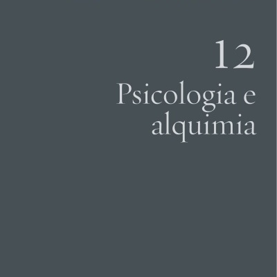 Capa de livro cinzenta com texto amarelo e branco C.G. JUNG OBRA COMPLETA 12 Psicologia e alquimia e logótipo EDITORA VOZES