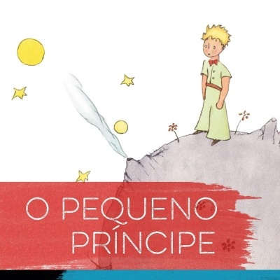 Capa do livro O Pequeno Príncipe com ilustração do personagem e texto
