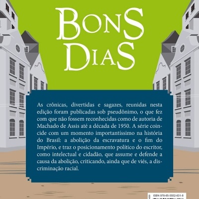 Capa de livro verde com título BON S DIA S e autor MACHADO DE ASSIS