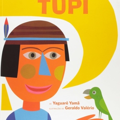Capa de livro infantil colorida com figura humana e pássaro verde.