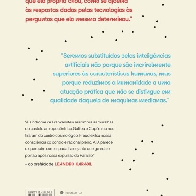 Contracapa de livro com texto em português e código de barras