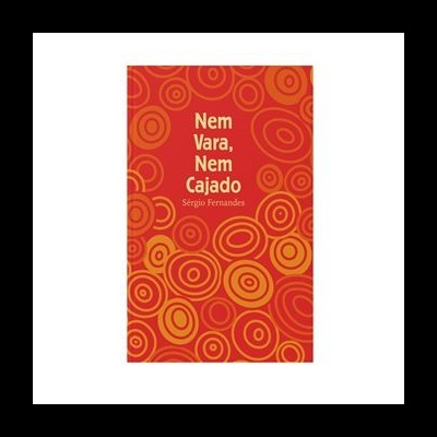 Capa de livro vermelho com círculos laranja e texto Nem Vara, Nem Cajado