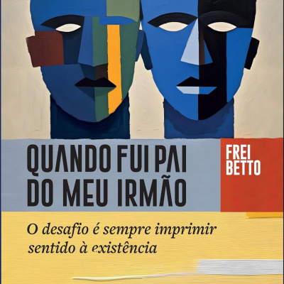 Capa de livro com ilustração de duas cabeças abstratas e texto em português.