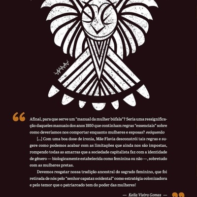 Contracapa de livro com ilustração de coruja e texto em português.