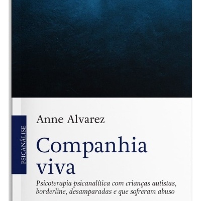 Capa de livro Companhia viva de Anne Alvarez com fundo azul escuro e texto em branco e azul