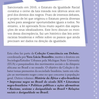Contracapa de livro lilás com texto em português brasileiro e código de barras