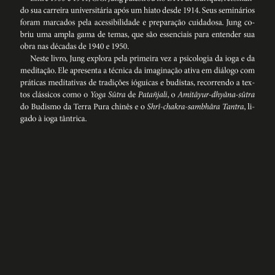 Verso de livro preto com texto sobre C.G. Jung e dados da editora VOZES