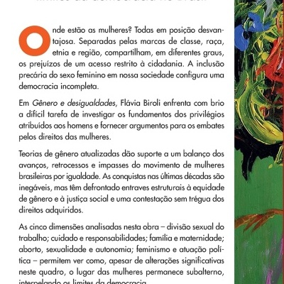 Contracapa de livro com texto e faixa colorida abstrata à direita, selo BUOBOKS e código de barras