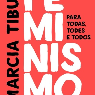 Capa de livro cor laranja com texto branco e preto e logo da editora