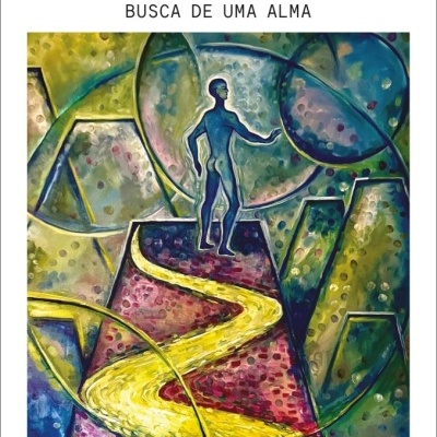 Capa de livro C.G. JUNG com ilustração abstrata e título em português