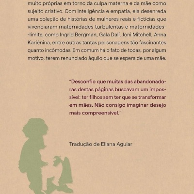 Contracapa de livro em papel castanho com texto em português, silhuetas de crianças verdes, código de barras e logotipo Zahar.