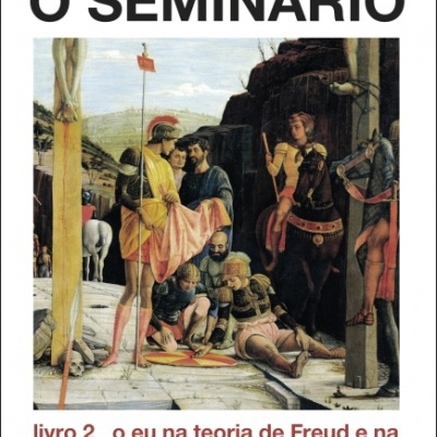 Capa do livro O SEMINÁRIO de Jacques Lacan com pintura renascentista e texto em português
