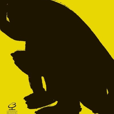 Capa de livro amarelo com texto preto e silhueta negra de pessoa
