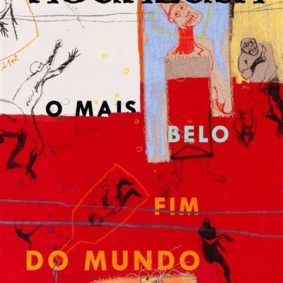Capa de livro colorida com texto e desenhos abstratos.