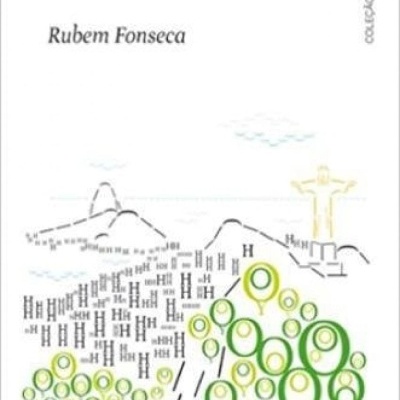 Capa do livro Agosto de Rubem Fonseca com ilustração minimalista e estátua do Cristo Redentor