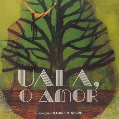 Capa de livro com ilustração de árvore e texto