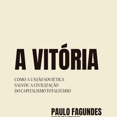 Capa de livro com texto sobre a vitória da União Soviética e autor Paulo Fagundes Visentini