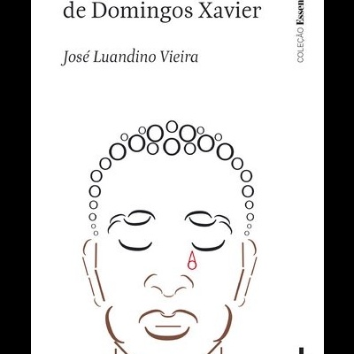 Capa de livro A Vida Verdadeira de Domingos Xavier com ilustração minimalista de rosto