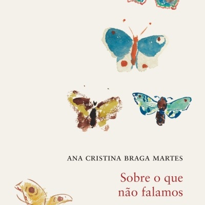 Capa de livro com ilustrações de borboletas e texto em português.