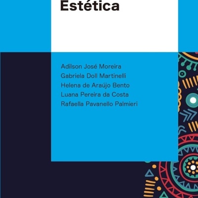 Capa de livro com título e padrões coloridos
