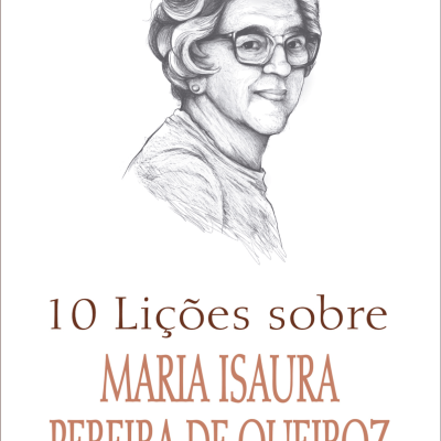 Capa de livro com ilustração a lápis e texto informativo