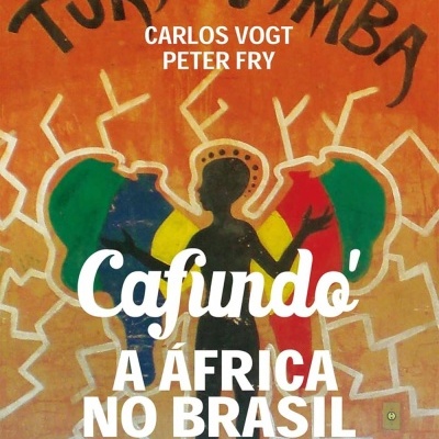 Capa de livro com silhueta negra de criança e texto CAFUNDÓ A ÁFRICA NO BRASIL