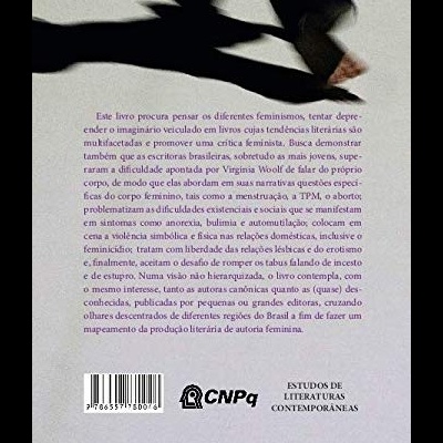 Contra-capa de livro com texto, código de barras e logotipos em fundo branco