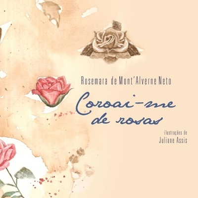 Capa de livro com rosas desenhadas e texto em português.