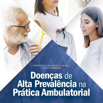 Capa de livro médica com pessoas em ambiente clínico e texto do título