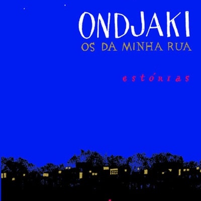 Capa de livro azul com texto e cão rosa em silhueta negra