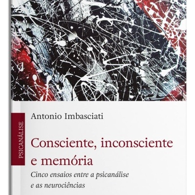 Capa de livro com pintura abstrata e texto