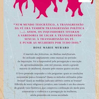 Contracapa de livro com texto em português e design em azul, vermelho e bege
