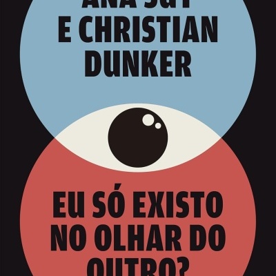 Capa de livro com círculos azul e vermelho sobre fundo preto e texto em português.