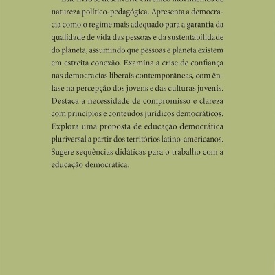 Capa traseira de livro verde claro com texto e código ISBN.