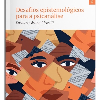 Capa de livro com título e autor visíveis e ilustração abstrata de rostos coloridos