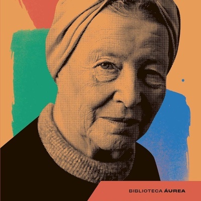 Capa do livro Balanço Final de Simone de Beauvoir com retrato estilizado e cores de fundo abstratas