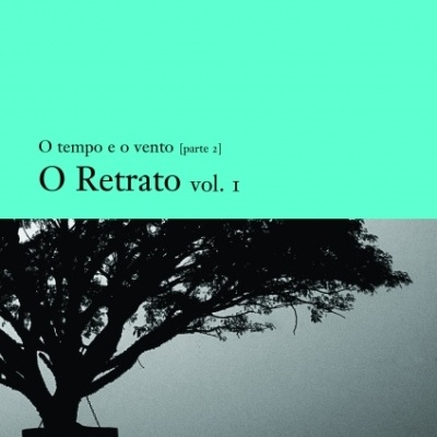 Capa de livro O tempo e o vento [parte 2] O Retrato vol. 1 de Erico Verissimo, árvore e cerca em preto e branco