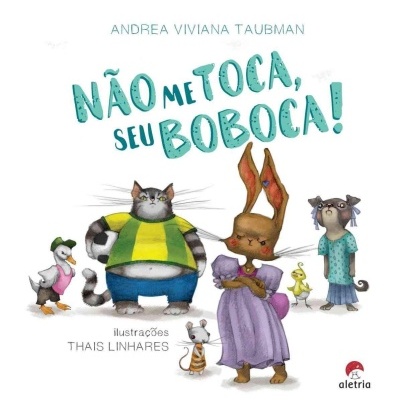 Capa de livro infantil com personagens animais e texto em português.