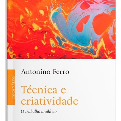 Capa de livro abstrata com título Técnica e criatividade